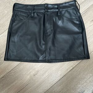 PacSun Black Faux Leather Mini Skirt